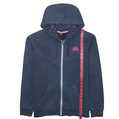 Canterbury Women's Navy Full Zip Hoodie Size 14 Hooded Sweatshirt