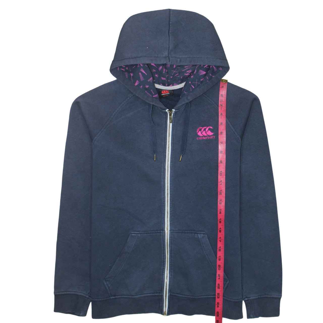 Canterbury Women's Navy Full Zip Hoodie Size 14 Hooded Sweatshirt