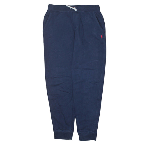 Ralph Lauren Boys Blue Jogger Sweatpants 14-16 Years Fleece Cotton Blend
