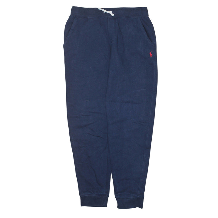 Ralph Lauren Boys Blue Jogger Sweatpants 14-16 Years Fleece Cotton Blend
