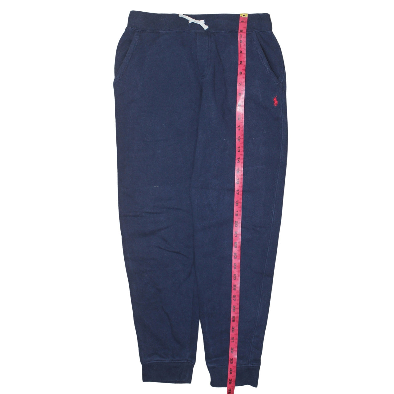 Ralph Lauren Boys Blue Jogger Sweatpants 14-16 Years Fleece Cotton Blend