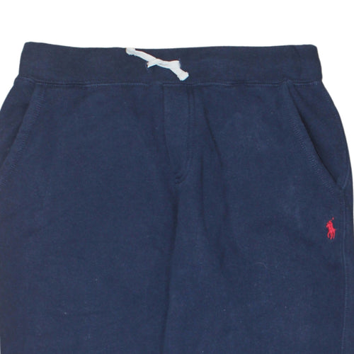 Ralph Lauren Boys Blue Jogger Sweatpants 14-16 Years Fleece Cotton Blend