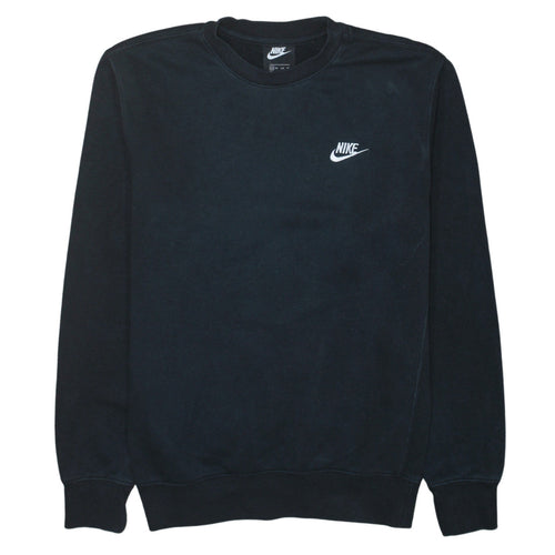 Nike Womens Black XS Pullover Crew Neck Logo Sweatshirt