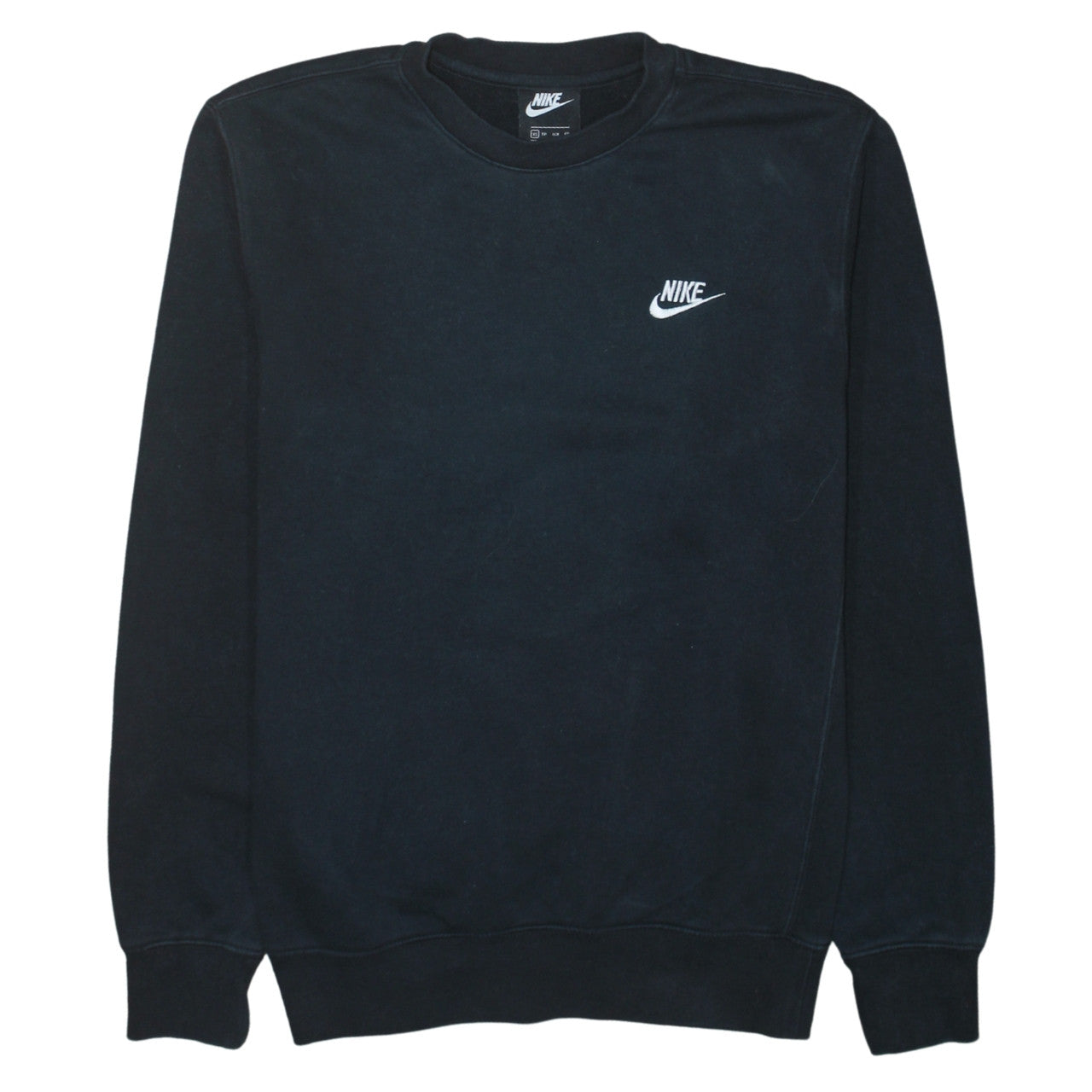 Nike Womens Black XS Pullover Crew Neck Logo Sweatshirt