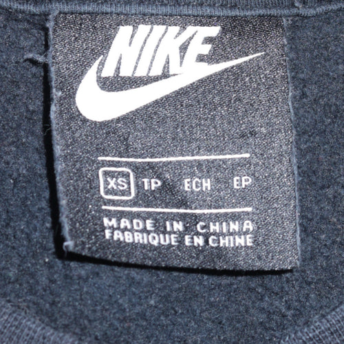 Nike Womens Black XS Pullover Crew Neck Logo Sweatshirt