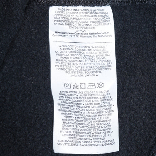 Nike Womens Black XS Pullover Crew Neck Logo Sweatshirt