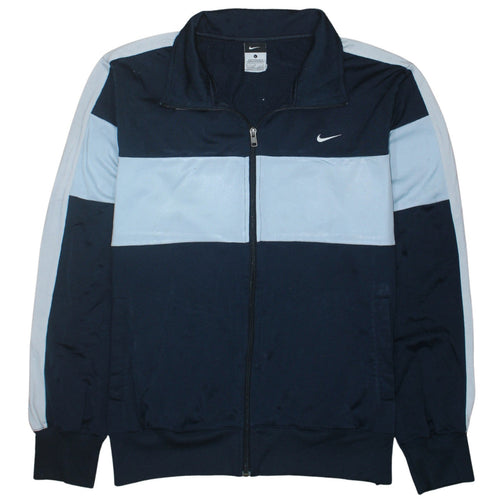 Nike Men's Blue Full Zip Sweatshirt Large Polyester Athletic Top