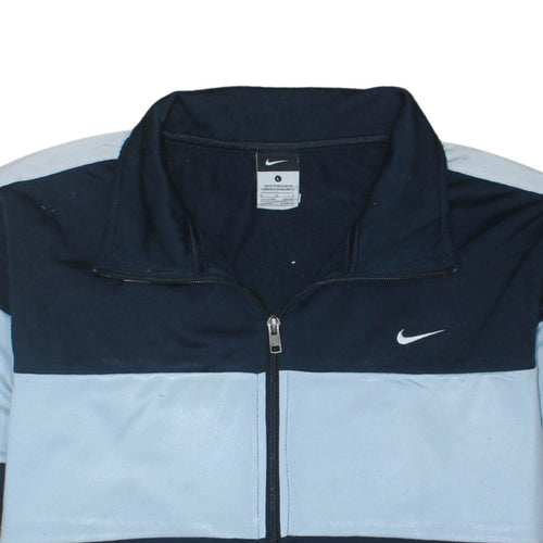 Nike Men's Blue Full Zip Sweatshirt Large Polyester Athletic Top