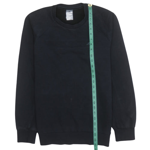 Adidas Men's Black Small Pullover Crew Neck Fleece Sweatshirt
