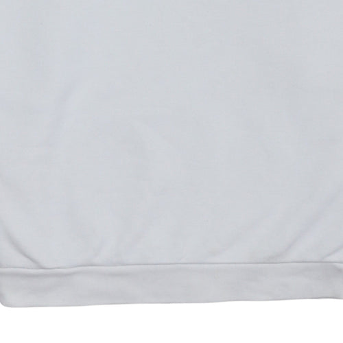 Adidas Women White Crew Neck Long Sleeve Logo Sweatshirt XS