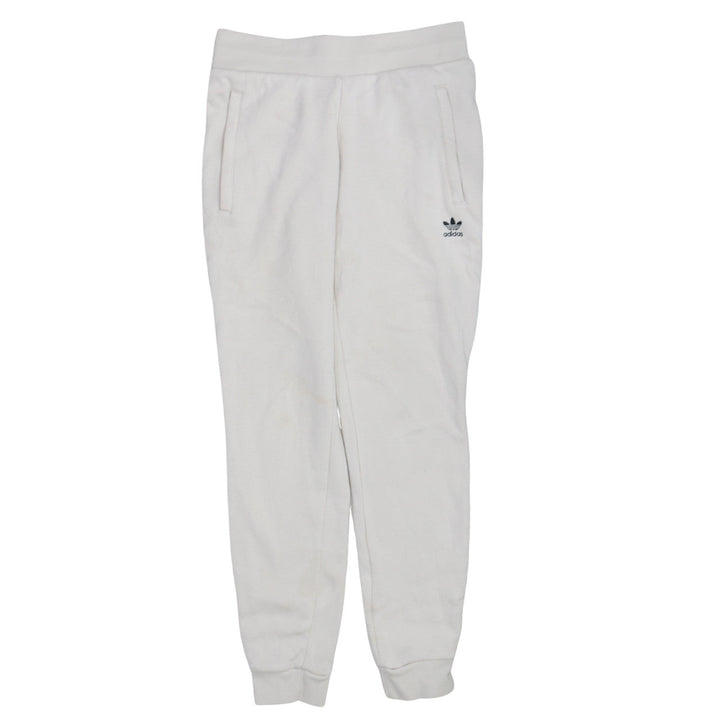 Adidas Womens White XS Joggers Fleece Cotton Blend Sweatpants