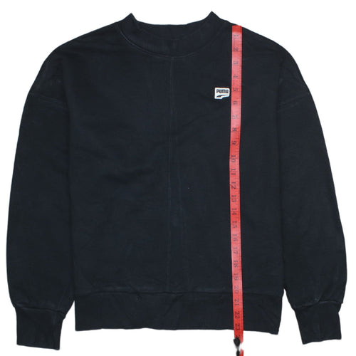 Puma Womens Black XS Crew Neck Pullover Sweatshirt
