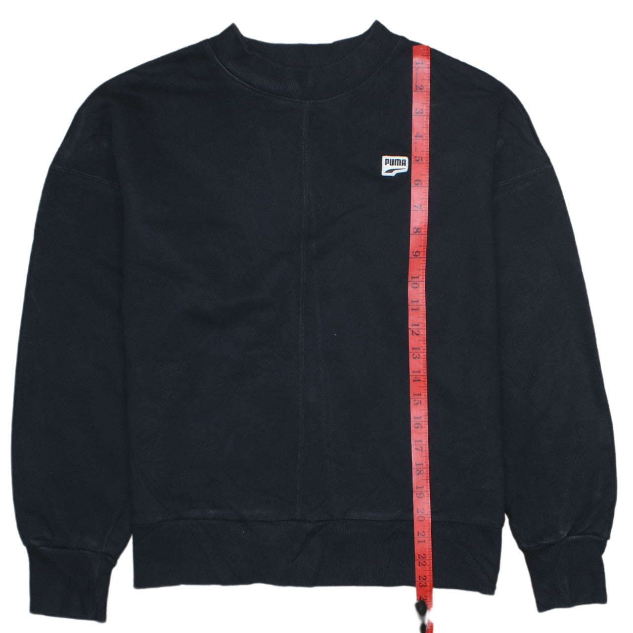 Puma Womens Black XS Crew Neck Pullover Sweatshirt