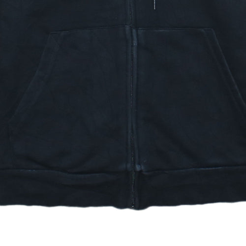 Adidas Womens Black Full Zip Hoodie Size M Classic 3-Stripes Hooded Sweatshirt