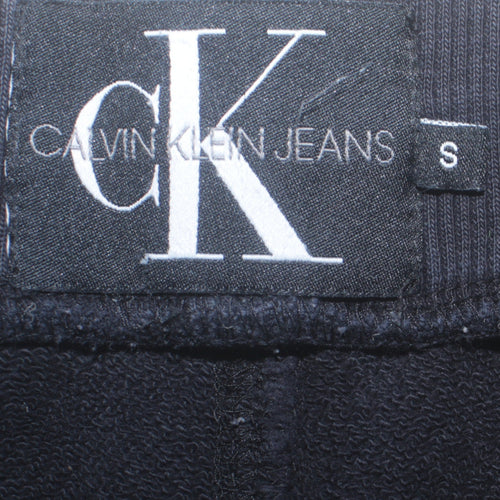 Calvin Klein Jeans Women's Black Jogger Trousers S Fleece Logo