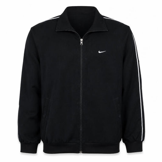 Nike Men's Black Track Jacket Medium Full Zip Lightweight