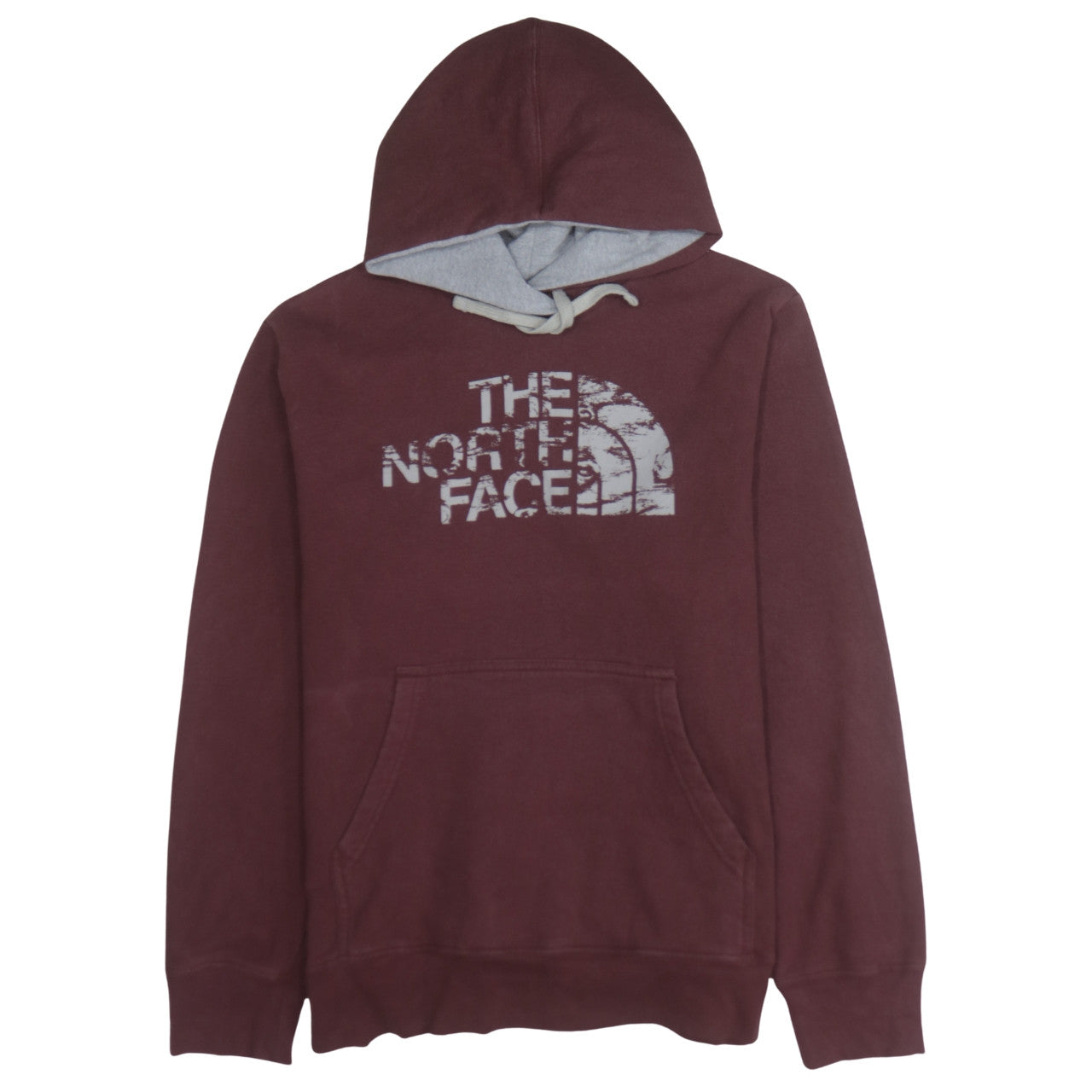The North Face Men's Brown Pullover Hoodie L Logo Fleece Regular Fit