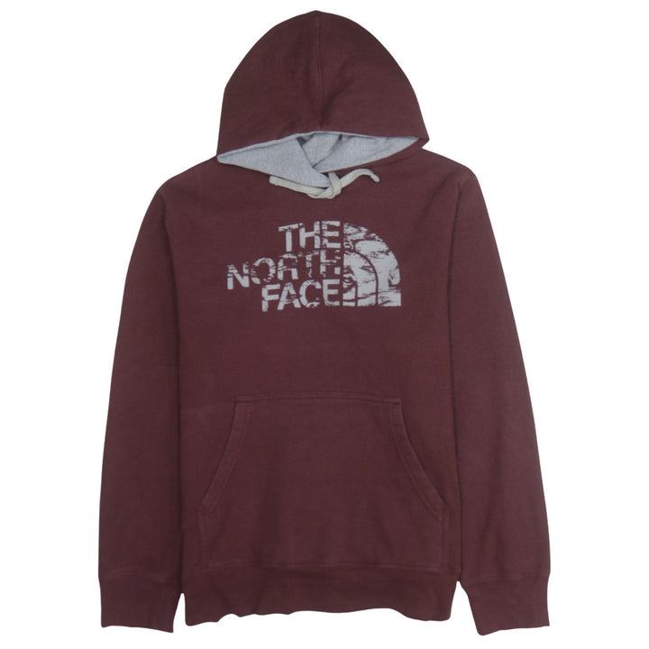 The North Face Men's Brown Pullover Hoodie L Logo Fleece Regular Fit