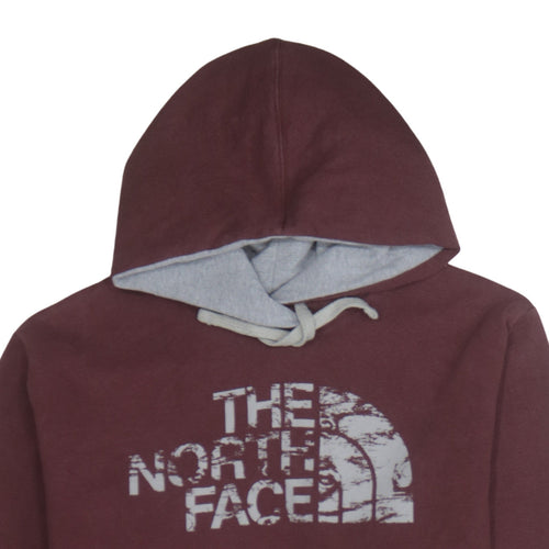 The North Face Men's Brown Pullover Hoodie L Logo Fleece Regular Fit