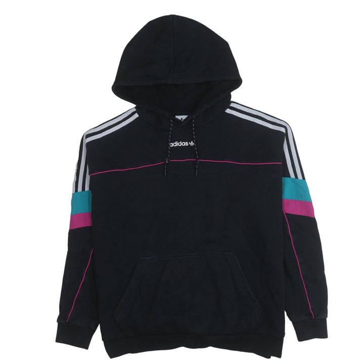 Adidas Women Black Hoodie UK 10 Pullover Hooded Sweatshirt