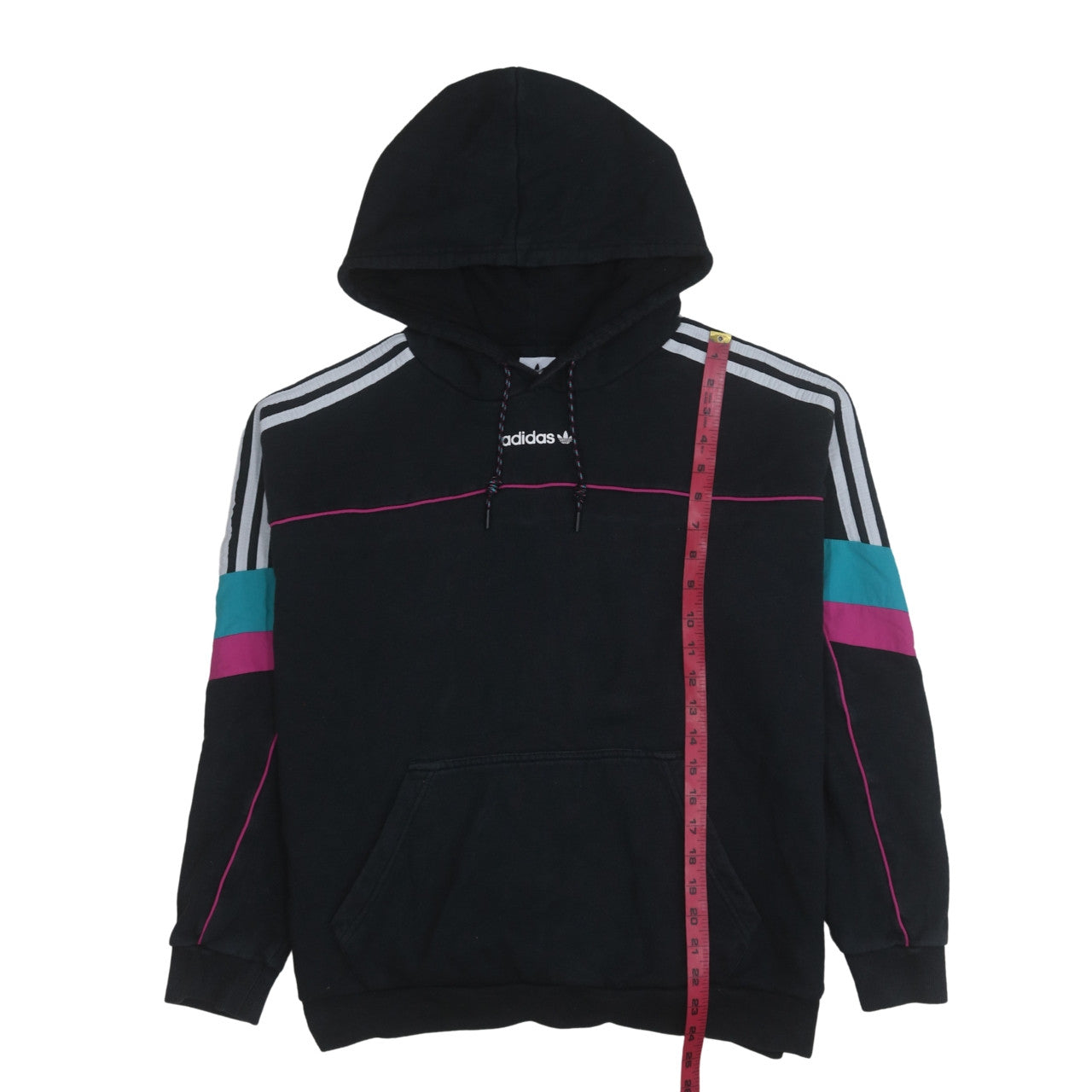 Adidas Women Black Hoodie UK 10 Pullover Hooded Sweatshirt