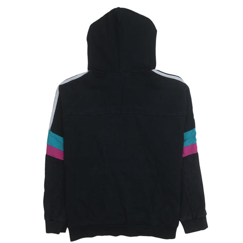 Adidas Women Black Hoodie UK 10 Pullover Hooded Sweatshirt