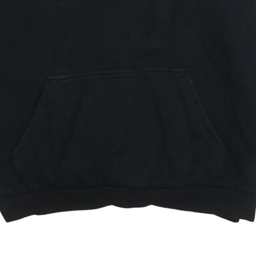 Adidas Women Black Hoodie UK 10 Pullover Hooded Sweatshirt