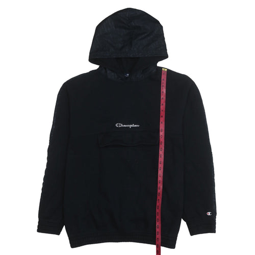Champion Mens Black XL Pullover Hoodie Fleece Logo Sportswear