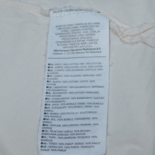 Nike Women's Ivory Air Logo Cotton Basic T-Shirt XS