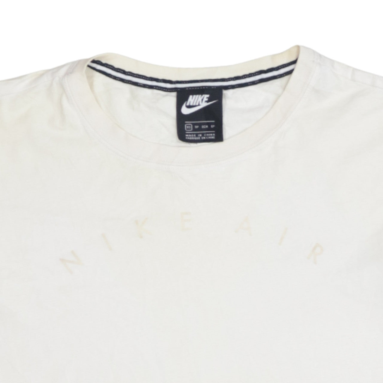 Nike Women's Ivory Air Logo Cotton Basic T-Shirt XS