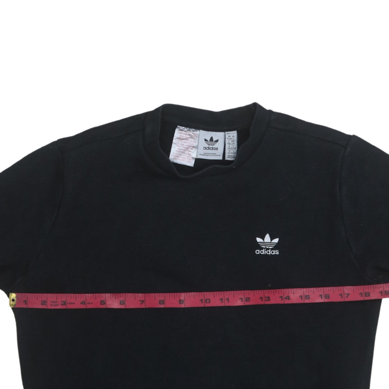 Adidas Boys Black Crew Neck Pullover Sweatshirt 13-14 Years