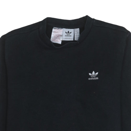 Adidas Boys Black Crew Neck Pullover Sweatshirt 13-14 Years