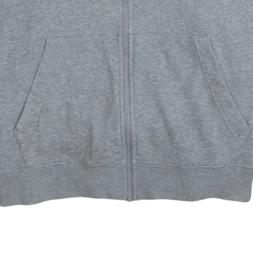 Nike Men's Grey Full Zip Hoodie XL Cotton Blend Casual Sweatshirt