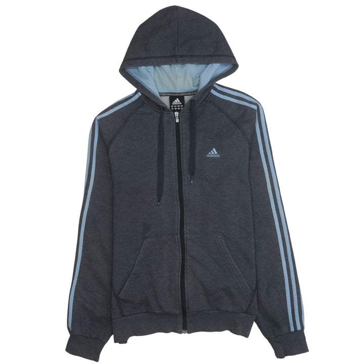 Adidas Men's Grey Full Zip Hoodie Medium Sports Style