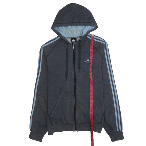 Adidas Men's Grey Full Zip Hoodie Medium Sports Style
