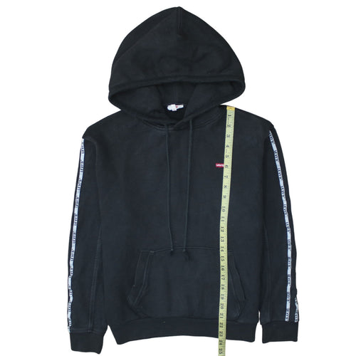 Levi's Men's Black XS Pullover Hoodie with Logo Trim