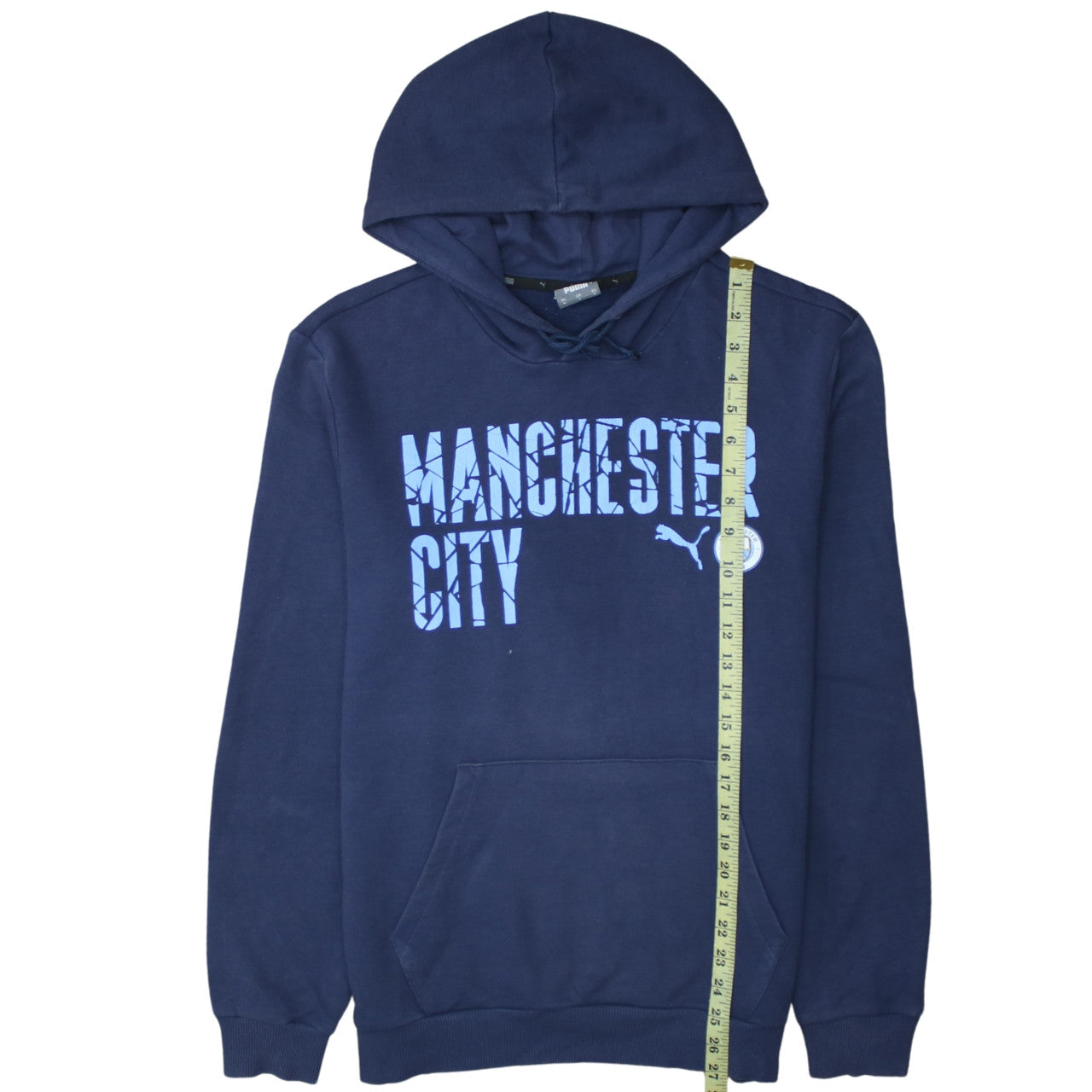 Puma Men’s Blue Manchester City Pullover Hoodie M Football Sweatshirt
