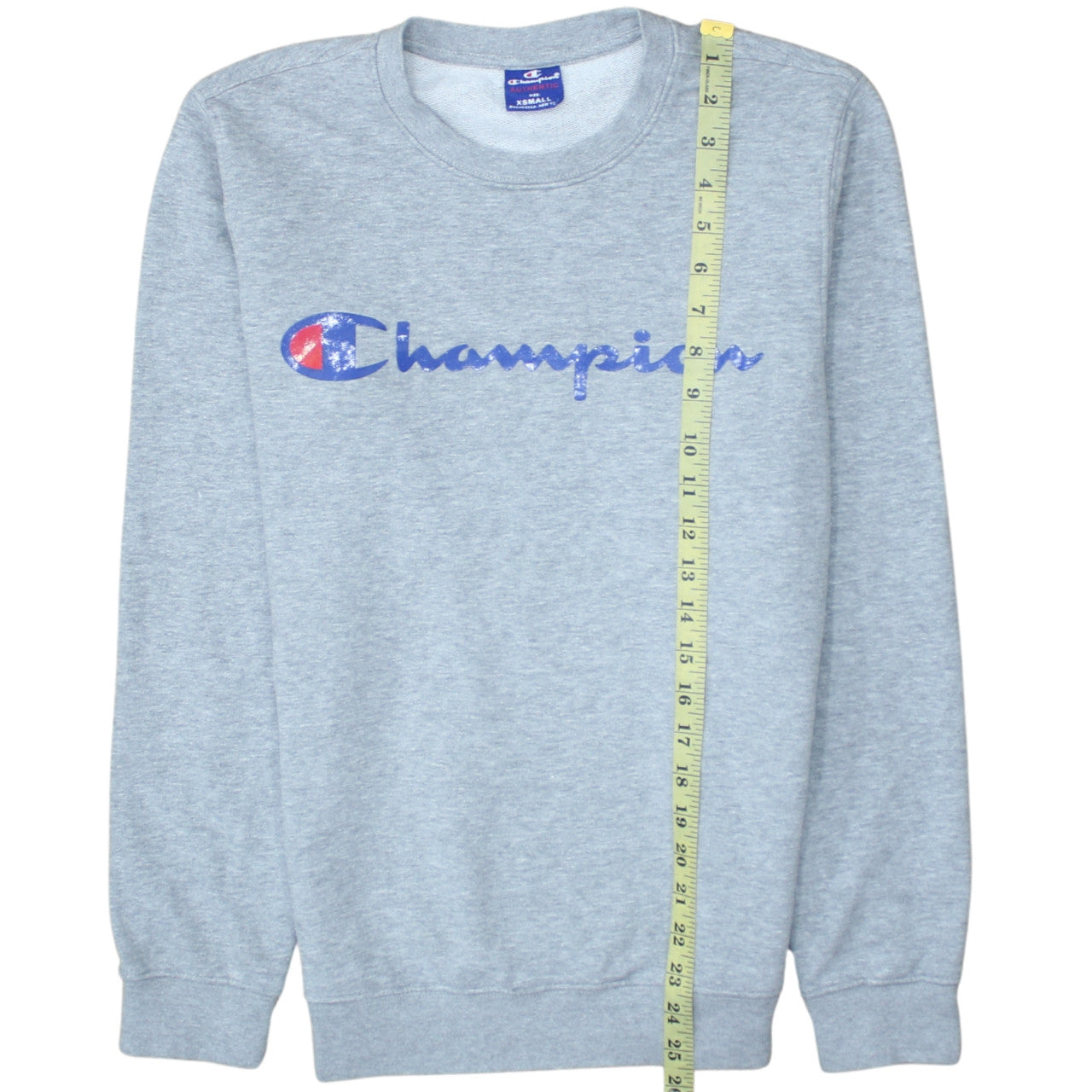 Champion Men's Grey XS Crew Neck Logo Pullover Sweatshirt
