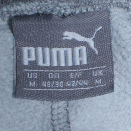 Puma Men's Grey M Sweatpants Joggers Elastic Waist Fleece Trousers