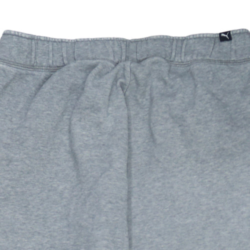 Puma Men's Grey M Sweatpants Joggers Elastic Waist Fleece Trousers