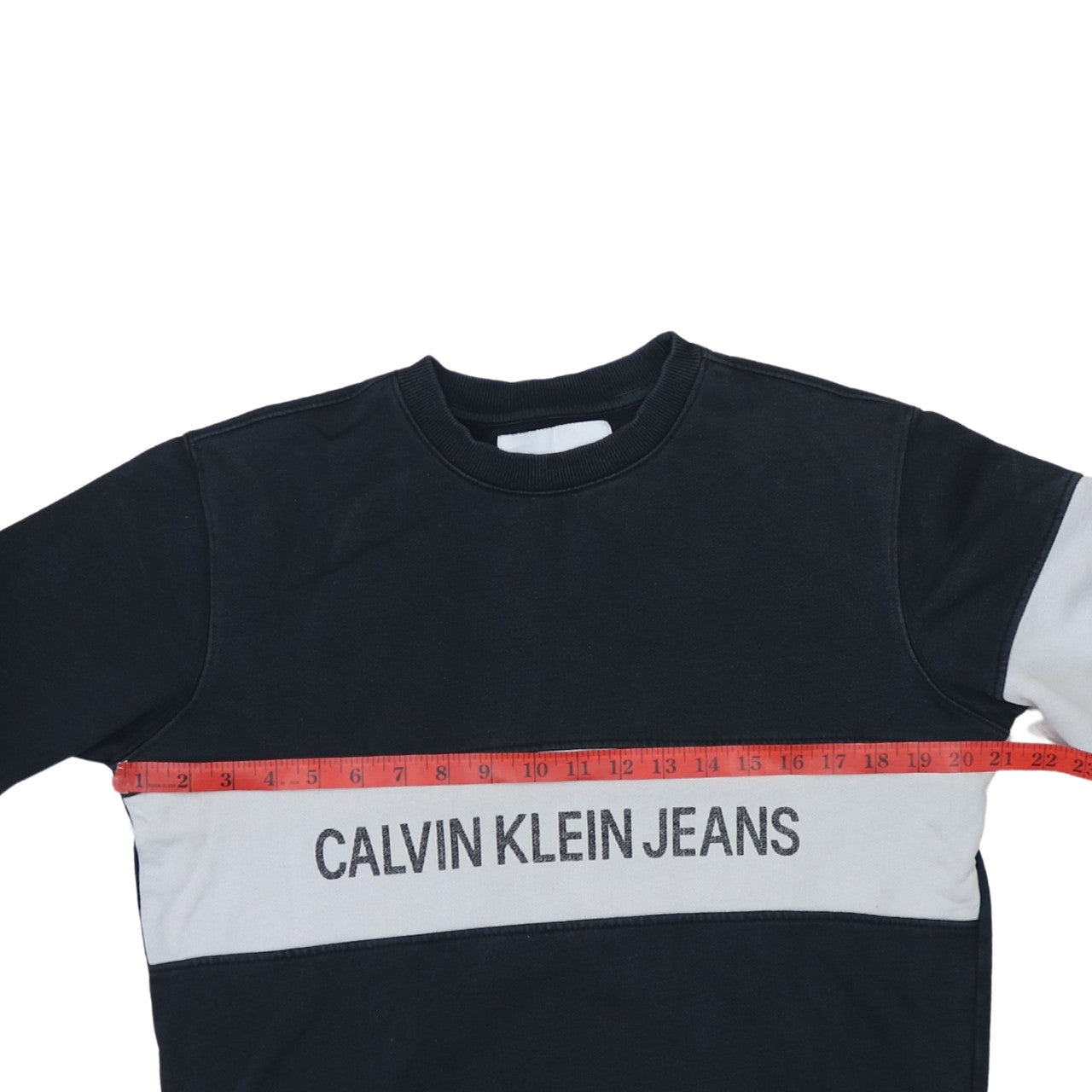 Calvin Klein Jeans Men's Black Logo Crew Neck Sweatshirt M