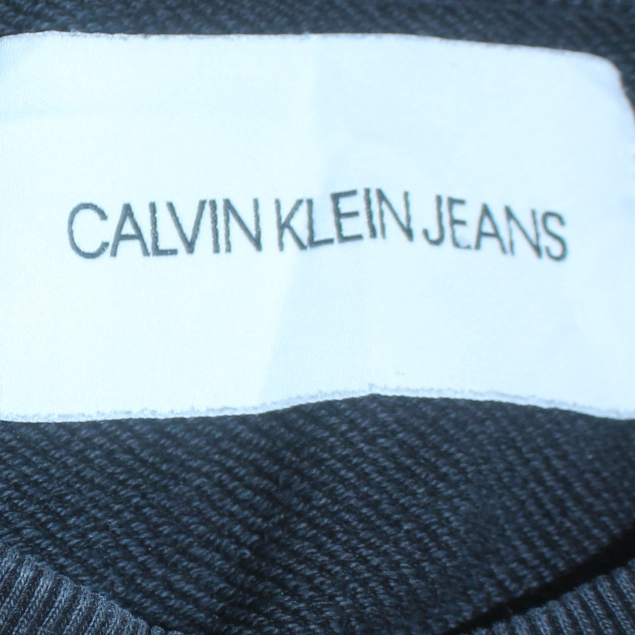 Calvin Klein Jeans Men's Black Logo Crew Neck Sweatshirt M