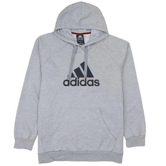 Adidas Men's Grey Pullover Hoodie Size S Essentials Fleece