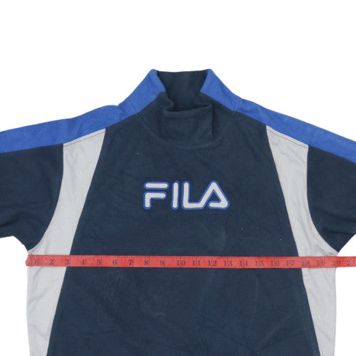 Fila Boys Navy Blue Fleece Sweatshirt Size 14 Years Pullover Logo Top