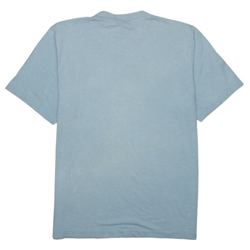 Adidas Men's Blue Cotton Crew Neck Sports T-Shirt Size S