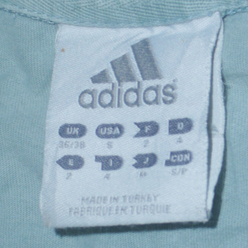 Adidas Men's Blue Cotton Crew Neck Sports T-Shirt Size S
