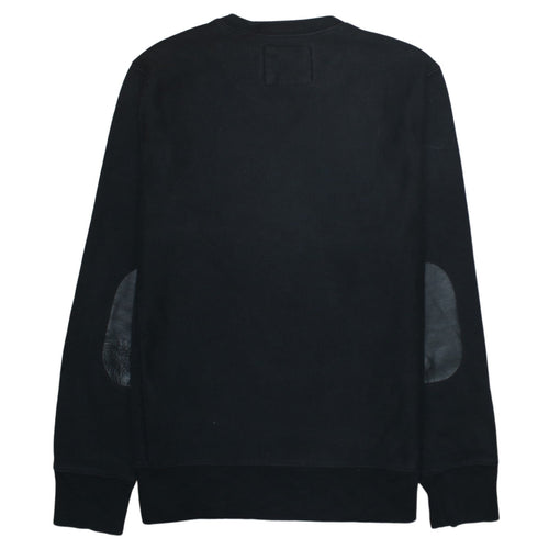GAP Men's Black Medium Crew Neck Logo Sweatshirt Cotton Blend