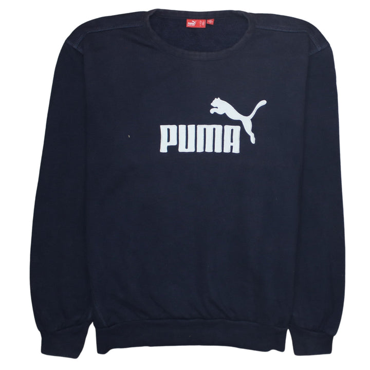 Puma Men's Blue Logo Pullover Sweatshirt Size L