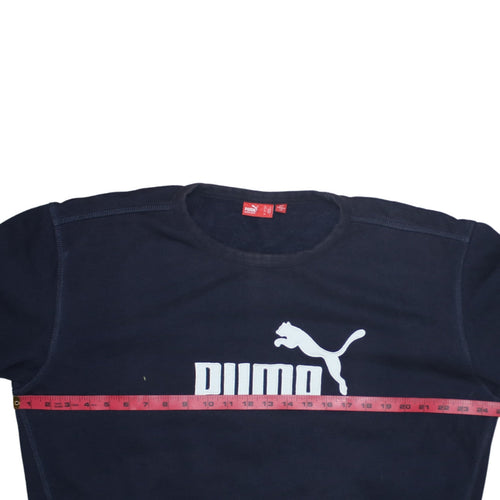 Puma Men's Blue Logo Pullover Sweatshirt Size L