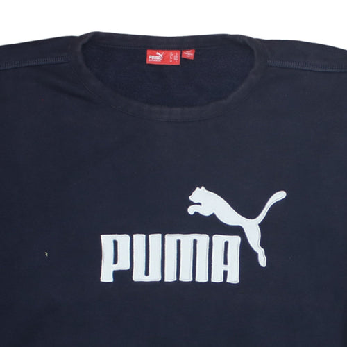 Puma Men's Blue Logo Pullover Sweatshirt Size L